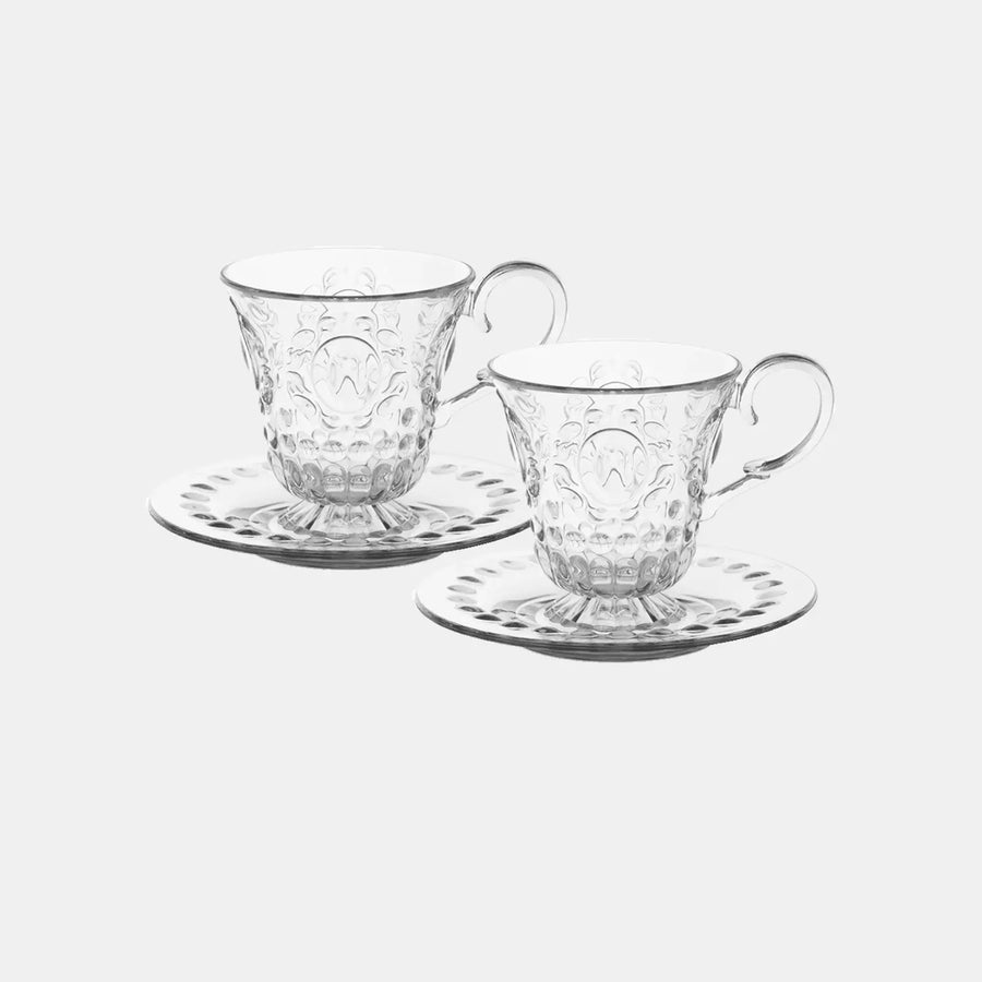 Set 2 Coffee Cup & Saucer - Baroque & Rock - Amprio Milano