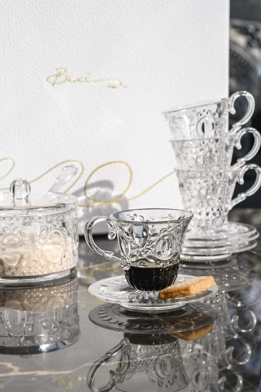 Set 2 Coffee Cup & Saucer - Baroque & Rock - Amprio Milano