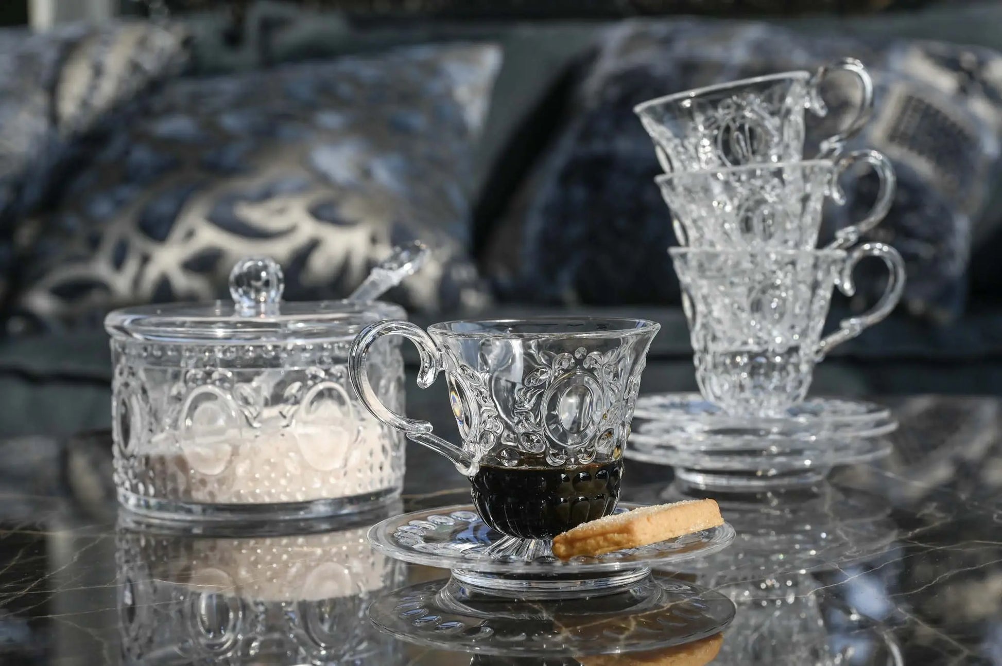 Set 2 Coffee Cup & Saucer - Baroque & Rock - Amprio Milano