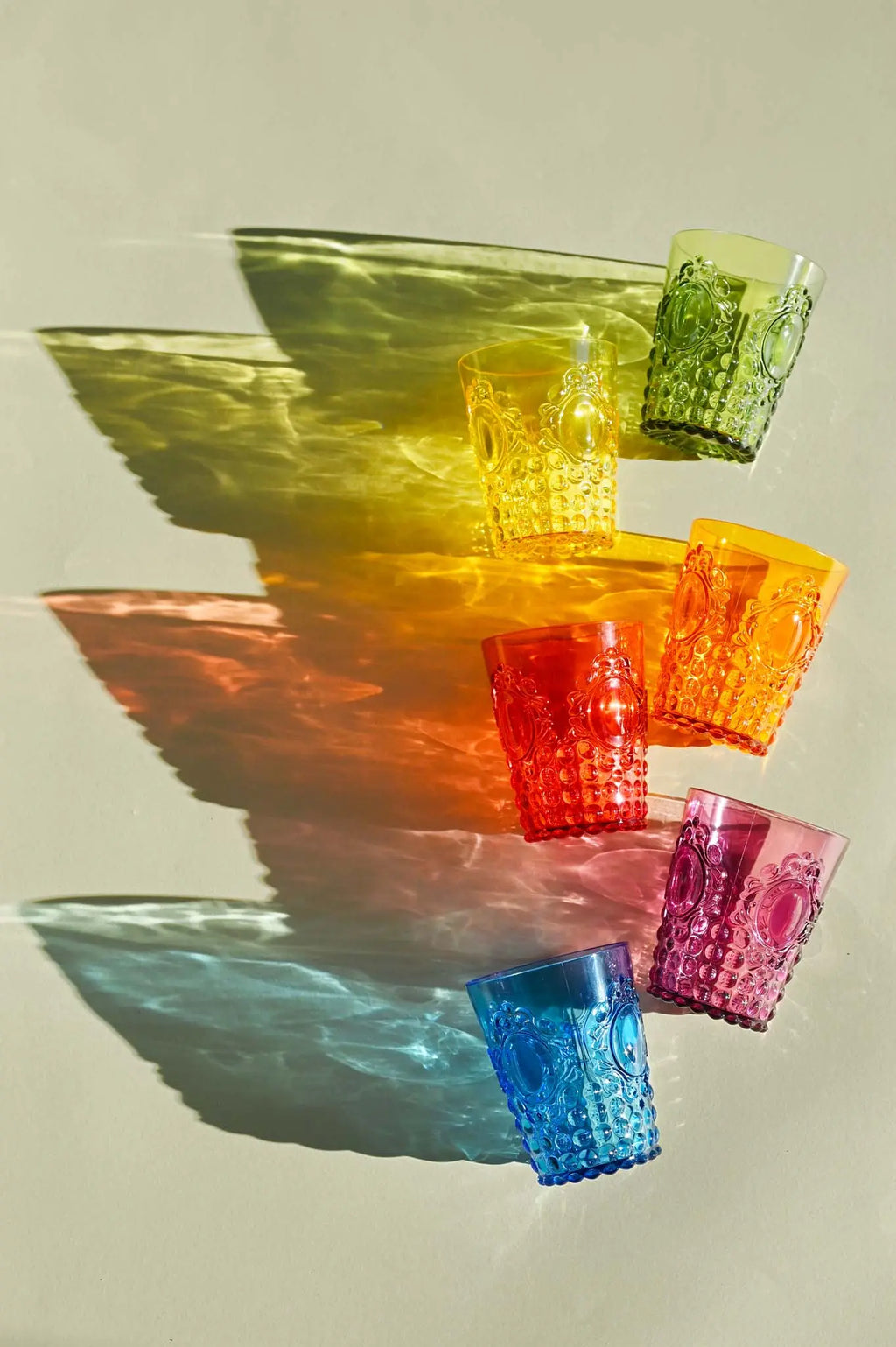 Anniversary Set 6 Acrylic Water Glasses - Baroque & Rock - Amprio Milano