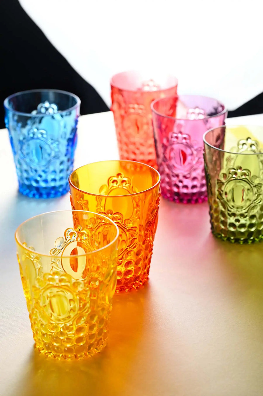 Anniversary Set 6 Acrylic Water Glasses - Baroque & Rock - Amprio Milano