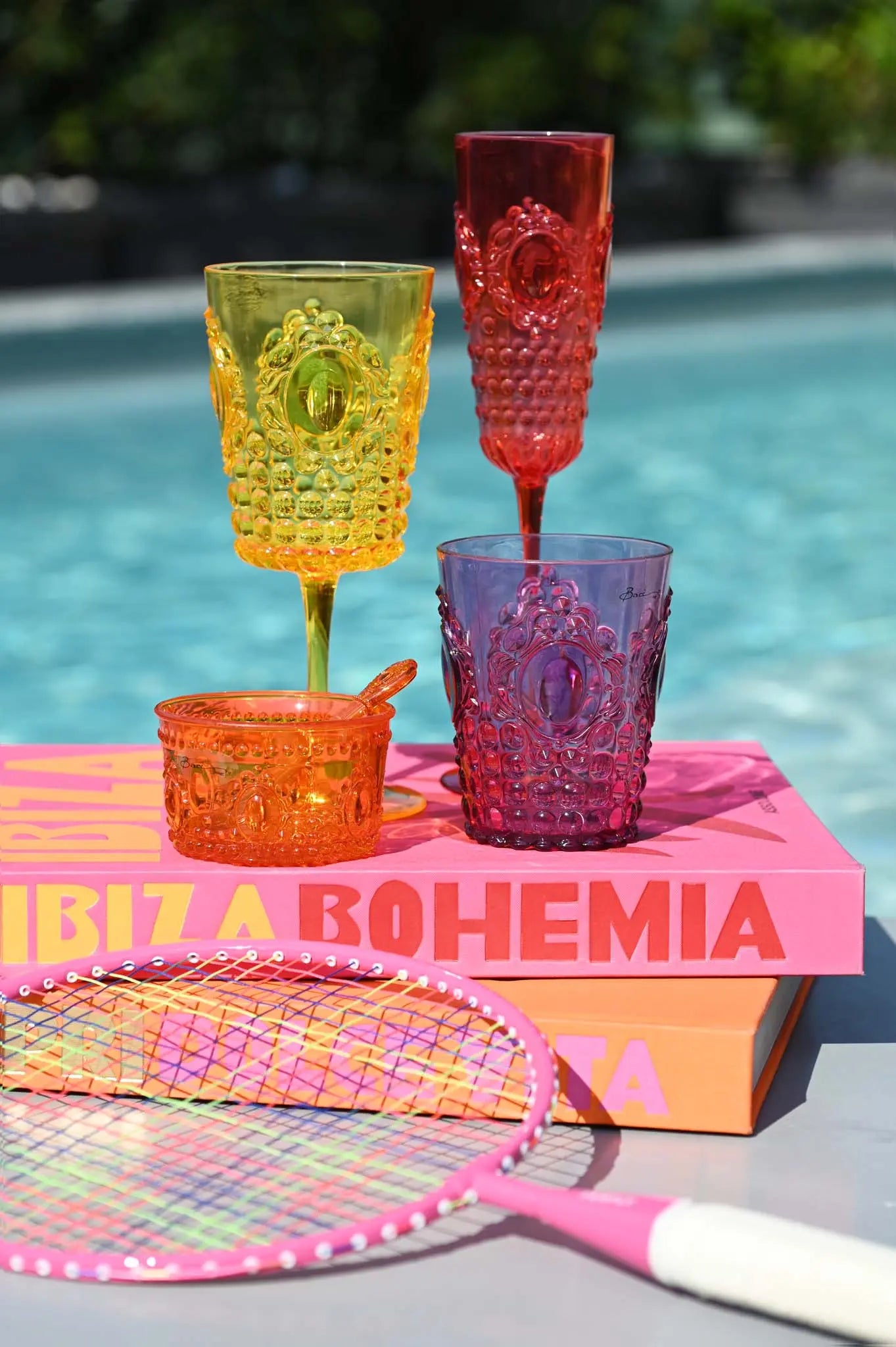 Anniversary Set 6 Acrylic Water Glasses - Baroque & Rock - Amprio Milano