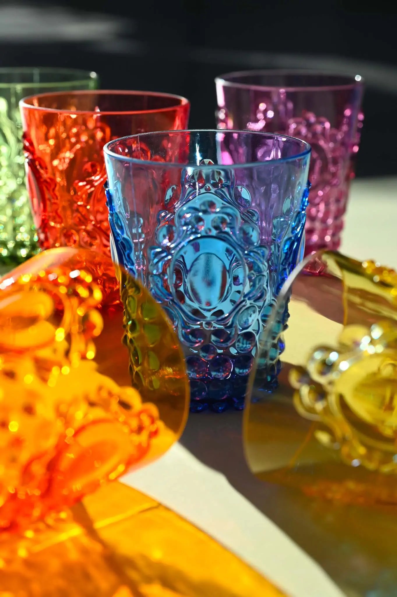 Anniversary Set 6 Acrylic Water Glasses - Baroque & Rock - Amprio Milano