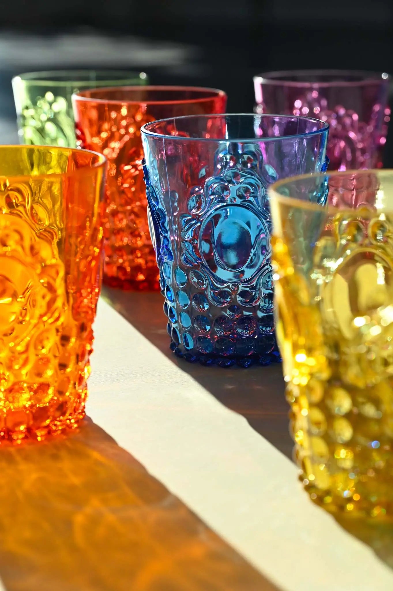 Anniversary Set 6 Acrylic Water Glasses - Baroque & Rock - Amprio Milano