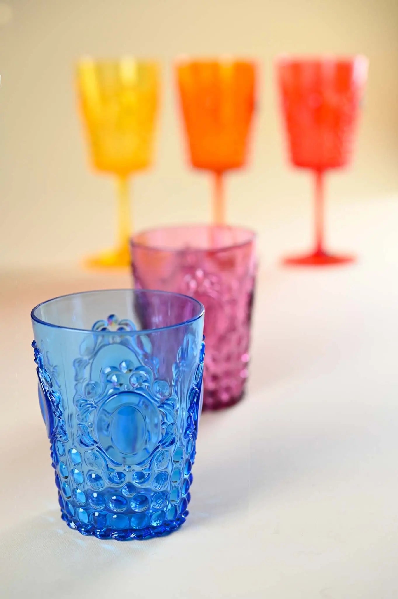 Anniversary Set 6 Acrylic Water Glasses - Baroque & Rock - Amprio Milano
