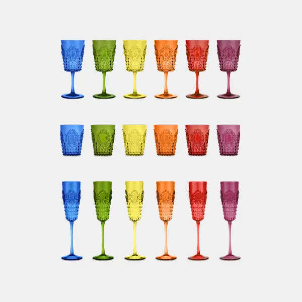 Set Acrylic Glasses - Baroque & Rock Amprio Milano