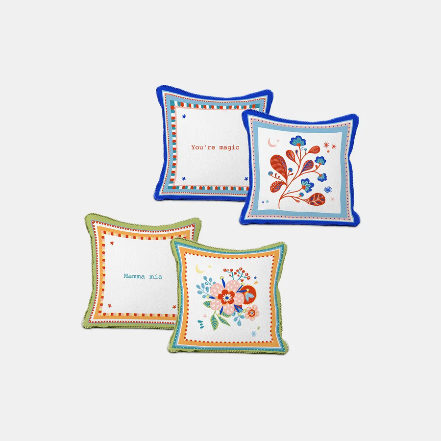 Set of 2 Embroidered Decorative Cushions - Mamma Mia Amprio Milano