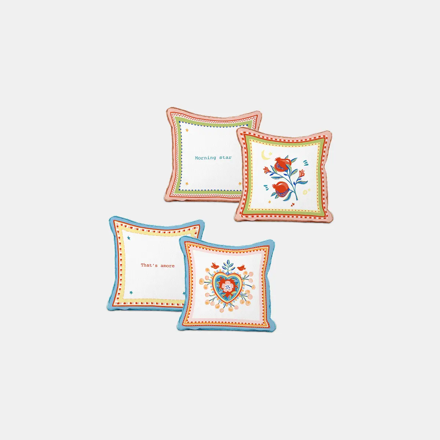 Set of 2 Embroidered Decorative Cushions - Mamma Mia Amprio Milano