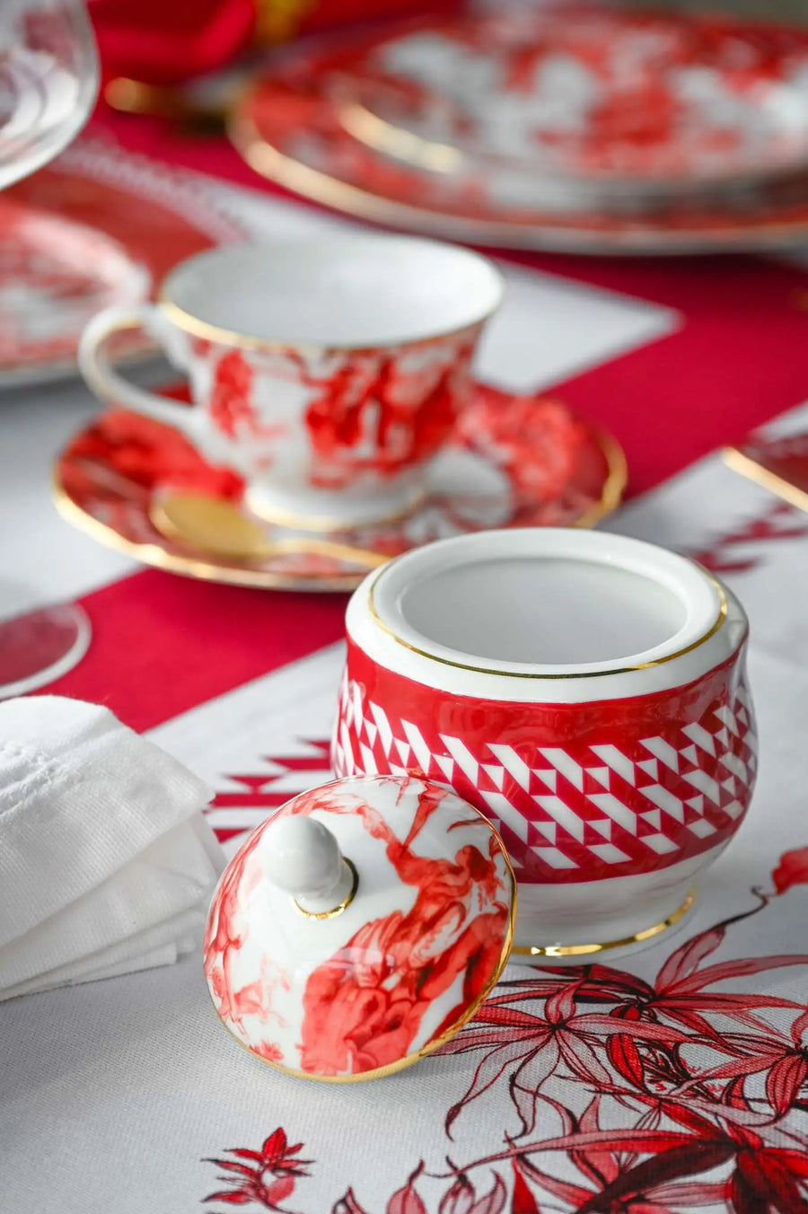 Sugar Bowl Porcelain – Le Rouge – Amprio Milano