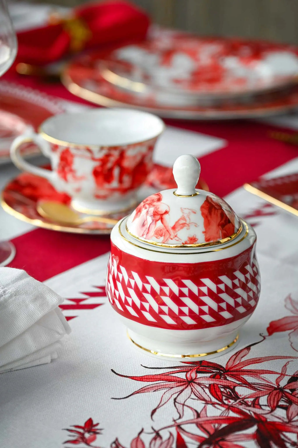 Sugar Bowl Porcelain – Le Rouge – Amprio Milano