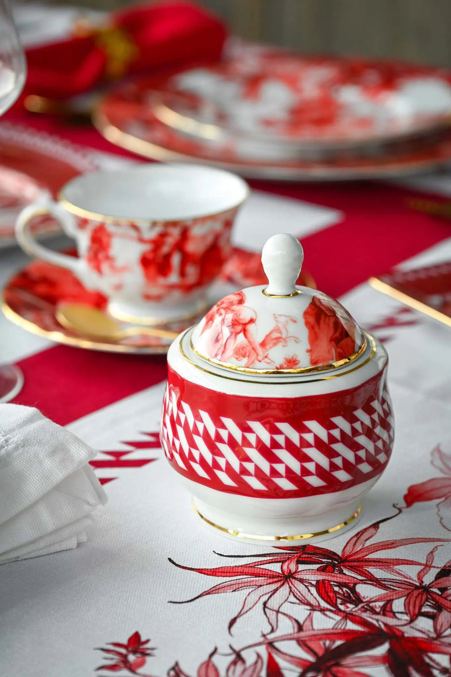 Sugar Bowl Porcelain – Le Rouge – Amprio Milano
