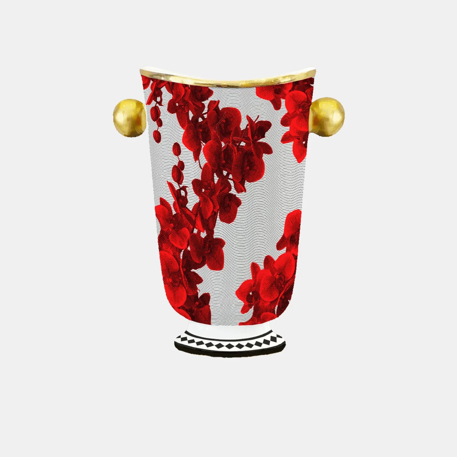 Vase With Sphere Handles Mrs. White - Amprio Milano