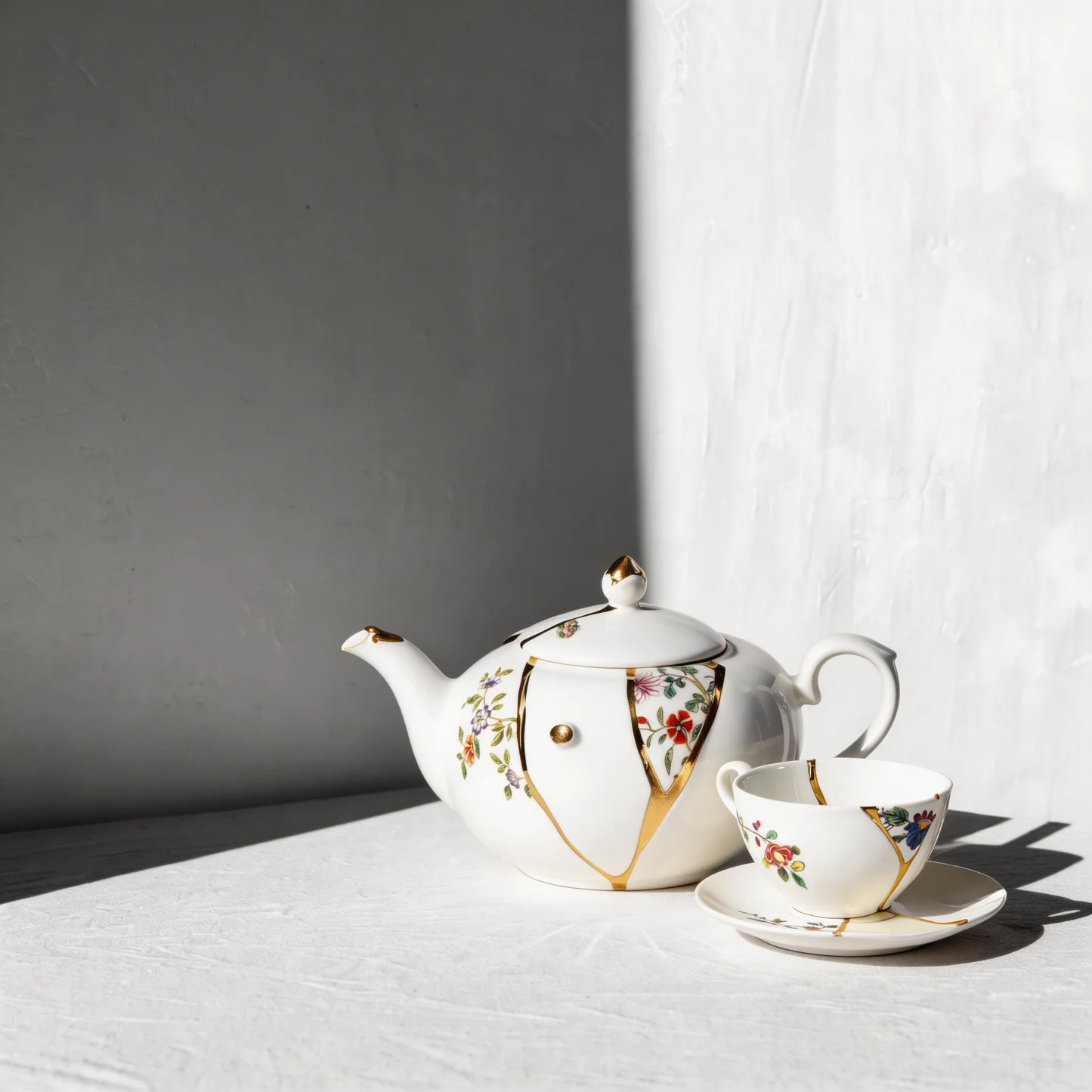 Kintsugi Coffee Cup & Saucer