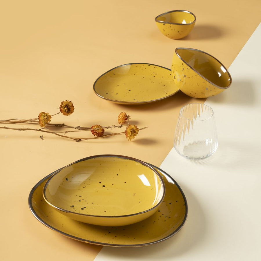 Set of 2 Small Bowl Yellow - Aqua Cottage (700724011) #1002