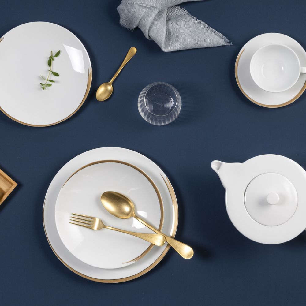 Set of 2 Pasta Bowl Shiro - Vintage Gold (700732215) #7