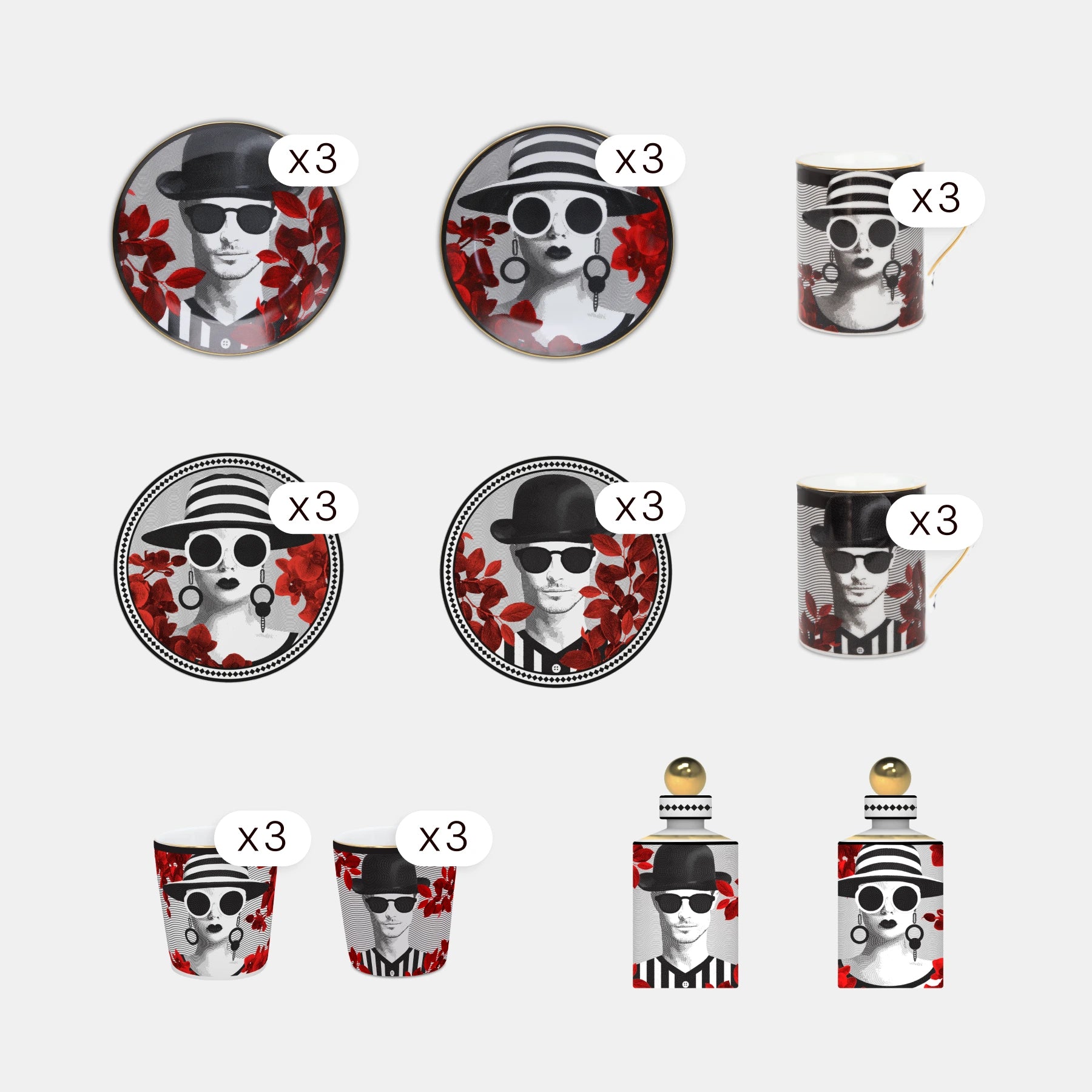 32 Pieces Table & Décor Set for 6 — Gli Inseparabili