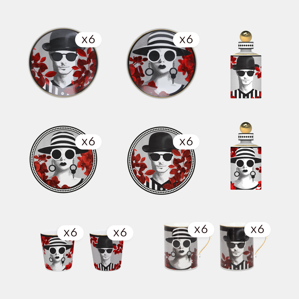 56 Pieces Table & Décor Set for 12 — Gli Inseparabili