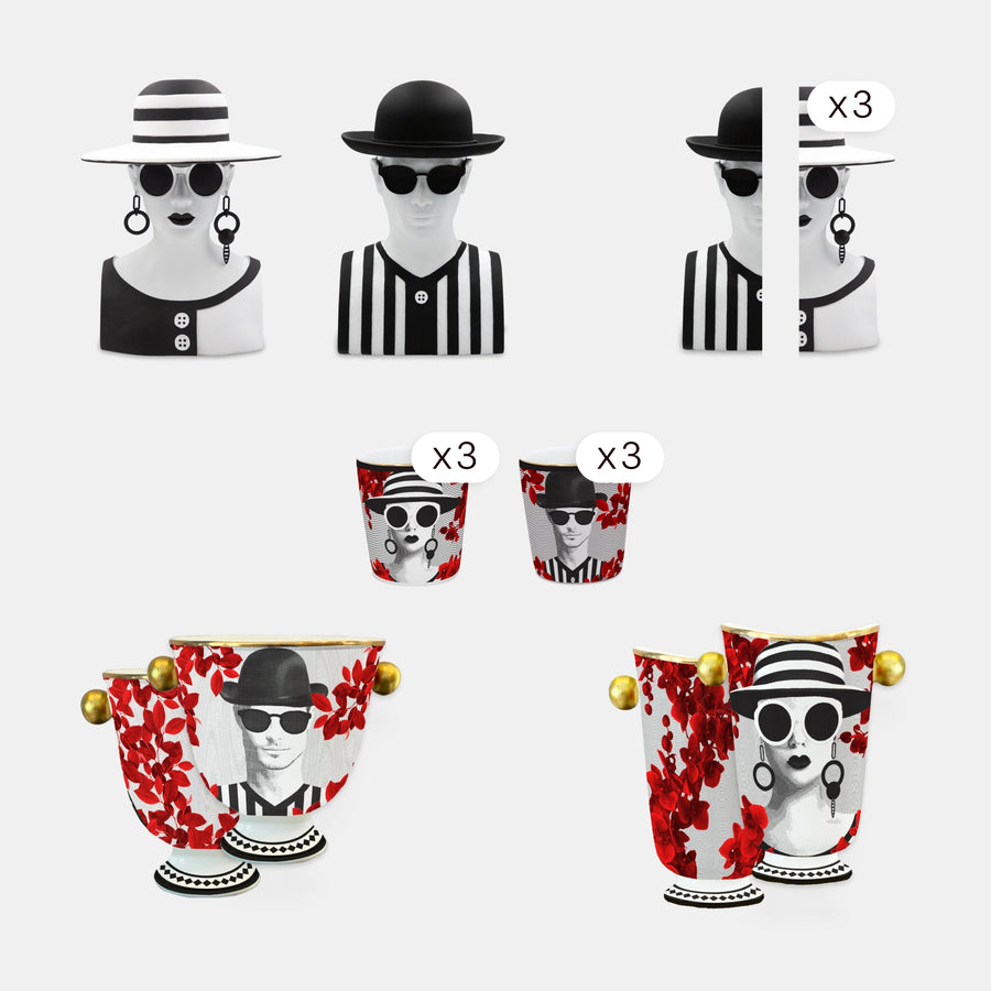 61 Pieces Table & Décor Set for 12 — Gli Inseparabili