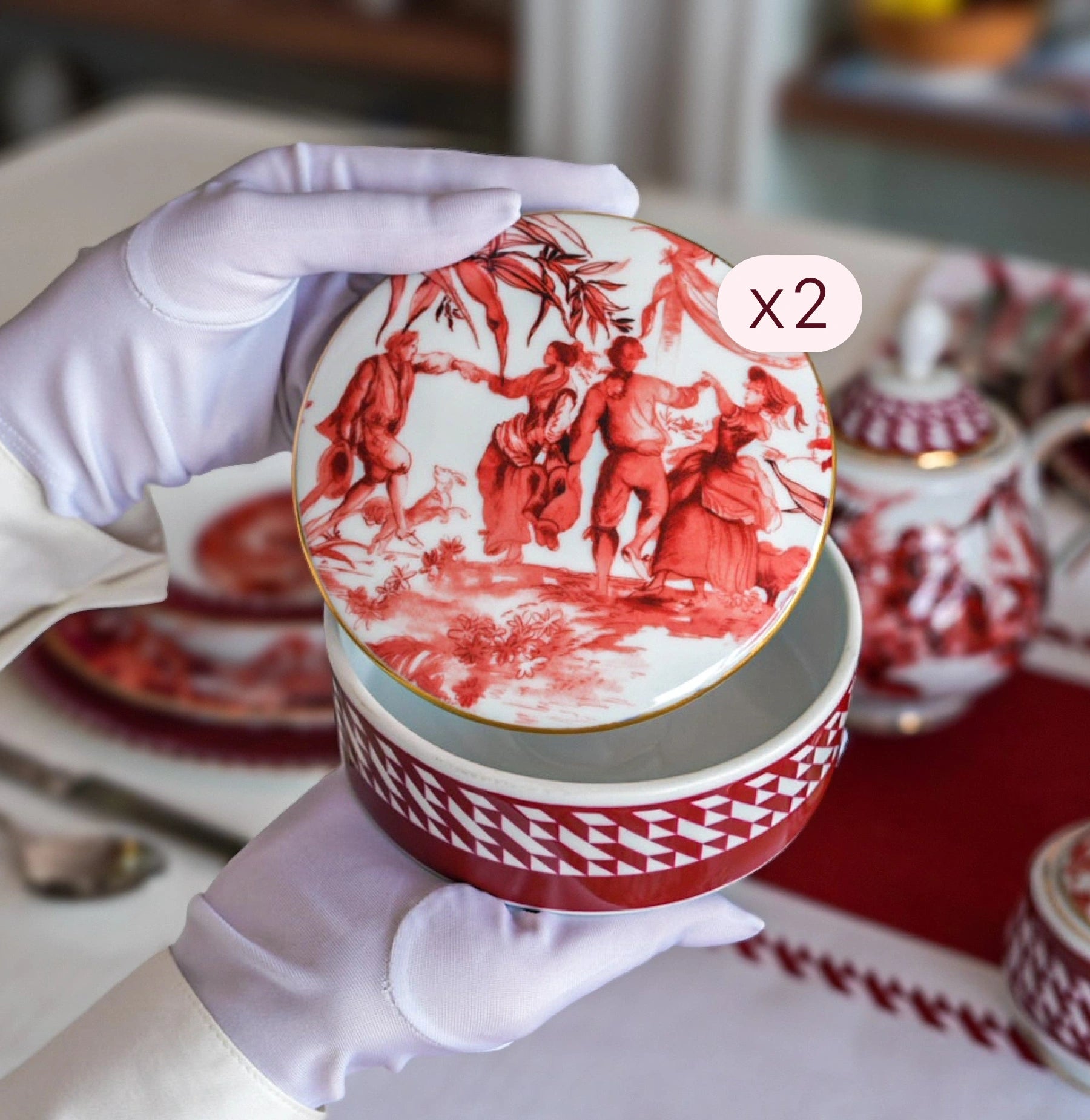 80 Pieces Dinner, Tea & Décor Set for 12 — Le Rouge