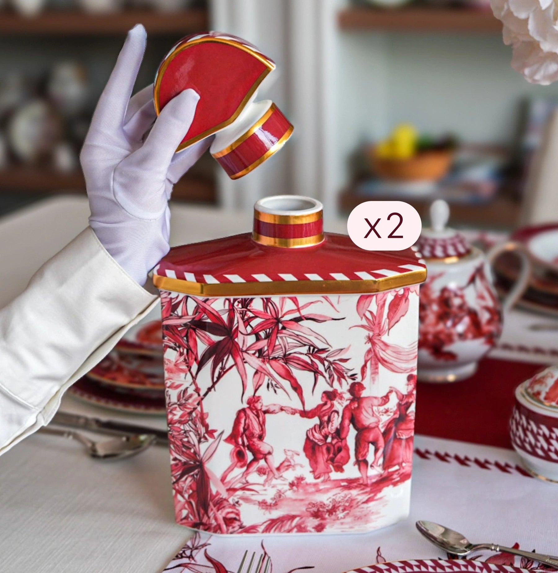 80 Pieces Dinner, Tea & Décor Set for 12 — Le Rouge