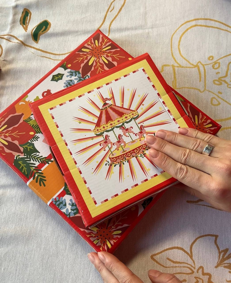 16-Piece Porcelain Dinner Set with Plates - Mamma Mia Xmas Amprio Milano