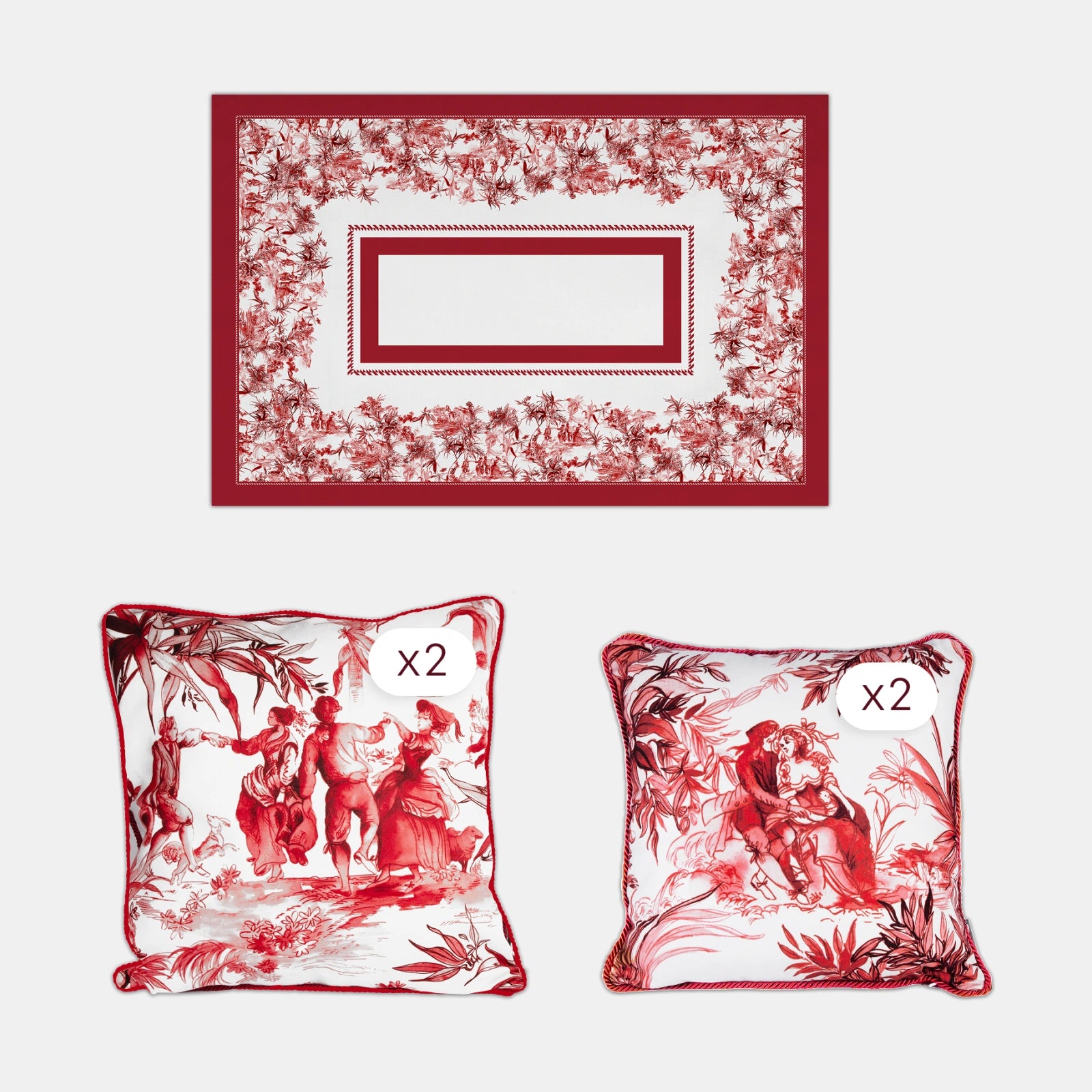 106 Pieces Dinner, Tea, Table & Décor Set for 12 — Le Rouge