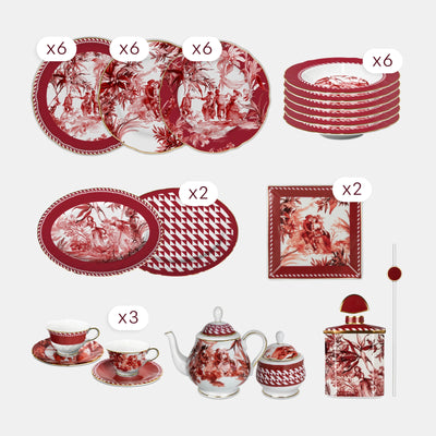 44 Pieces Dinner & Tea Set for 6 — Le Rouge