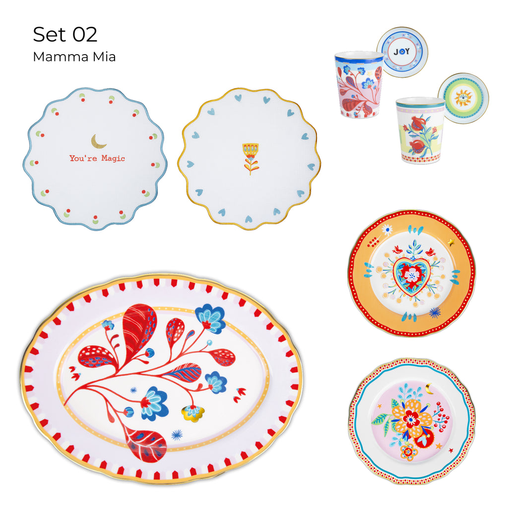 Set 02 Porcelain - Mamma mia Collection Amprio Milano